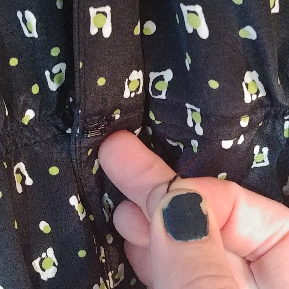 Vintage Black & Olive shirt dress - Picture 9 of 11